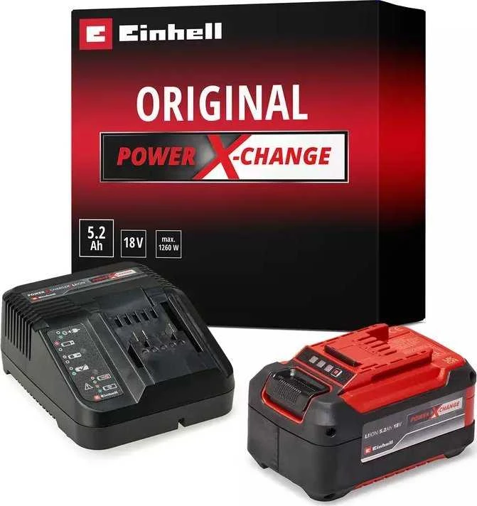 Priedų rinkinys Einhell 4512147; 18 V; 5,2 Ah; Li-ion + pakrovėjas