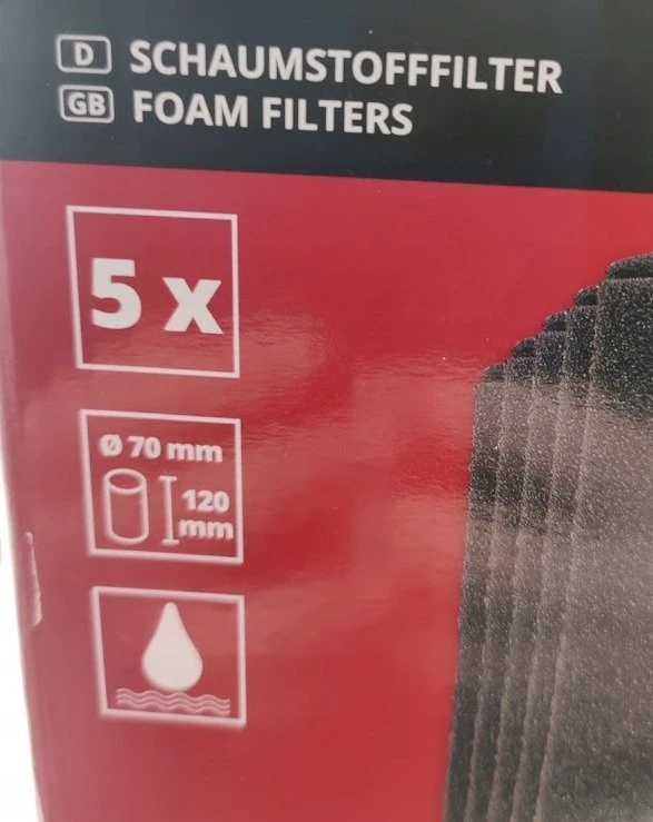 Einhell pramoninis dulkių siurblys Einhell putų filtras 2351135, 10 litrų, 5 vnt (šlapiam / sausam dulkių siurbliui TE-VC 18/10 Li)