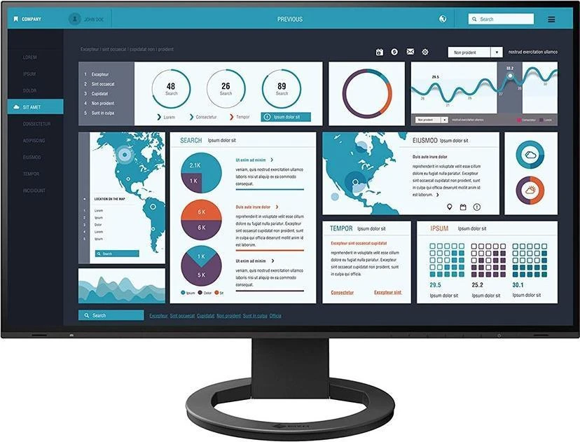 Monitorius EIZO FlexScan EV2490-BK - 60Hz | Full HD | IPS | 23,8 colio