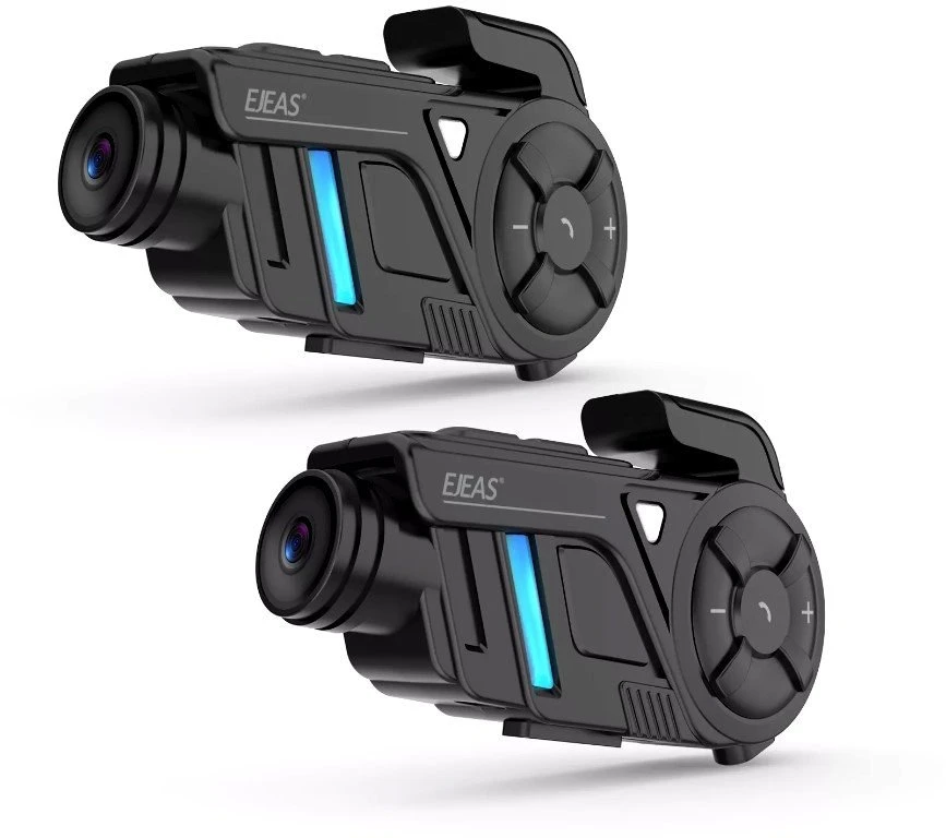 Ejeas Motociklinis interkomas PREMIUM EJEAS K1 MESH 2K Bluetooth 5.1 Wi-Fi CVC 1000m