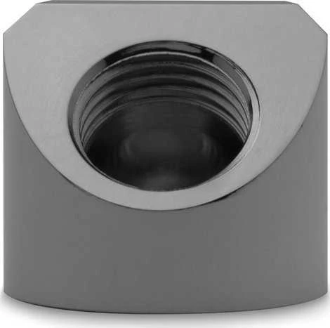 Ek Water Blocks EK Vanduo Blocks EK Vanduo Blocks EK-Quantum sukimo momento adapteris 45 laipsnių G1/4 colio moteriškas į G1/4 colio moterišką – juodas nikelis