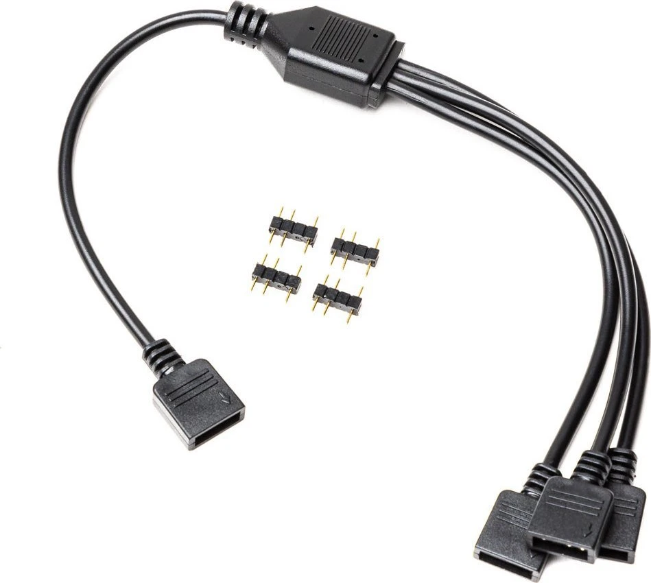 Ek Water Blocks Ek Vanduo Blocks EK Vanduo BlocEK Vanduo Blocks EK-Loop D-RGB splitter cable, 3-way – juodas