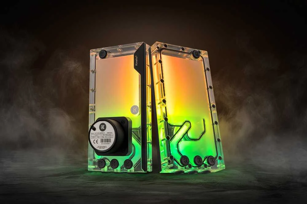 Ek Water Blocks Ek Vanduo Blocks Pompowana kombinacja EK Vanduo Blocks EK-Quantum Kinetic3 FLT D5 PWM Ausgleichsbehälter-Pumpen-Kombination - 280mm, D-RGB, Acryl