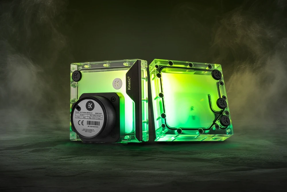 Ek Water Blocks EK vandens blokai EK Vanduo blokai EK-Quantum Kinetic3 FLT D5 PWM rezervuaro-siurblio derinys Ø 120 mm, D-RGB, akrilas