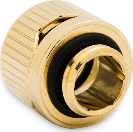Ek Water Blocks „Ek Vanduo Blocks“ EK Vanduo Blocks EK-Torque HDC 12 jungtis, tiesi G1/4 colio BSP sriegio sriegis, 12 mm išorinio skersmens kietas vamzdis, 12 mm išorinio skersmens, su auksiniu dangteliu