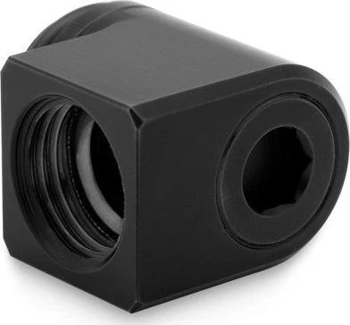 Ek Water Blocks Ek Vanduo Blocks EK Vanduo Blocks EK-Torque Micro Adapteris 90 Degree G1/4 Inch Male to G1/4 Inch Female – Rotatable, Juodas