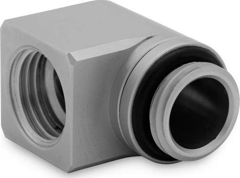 Ek Water Blocks „Ek Vanduo Blocks EK Vanduo Blocks EK-Torque Micro“ adapteris, 90 laipsnių, G1/4 colio kištukas į G1/4 colio kištuką, pasukamas, matinio titano spalvos