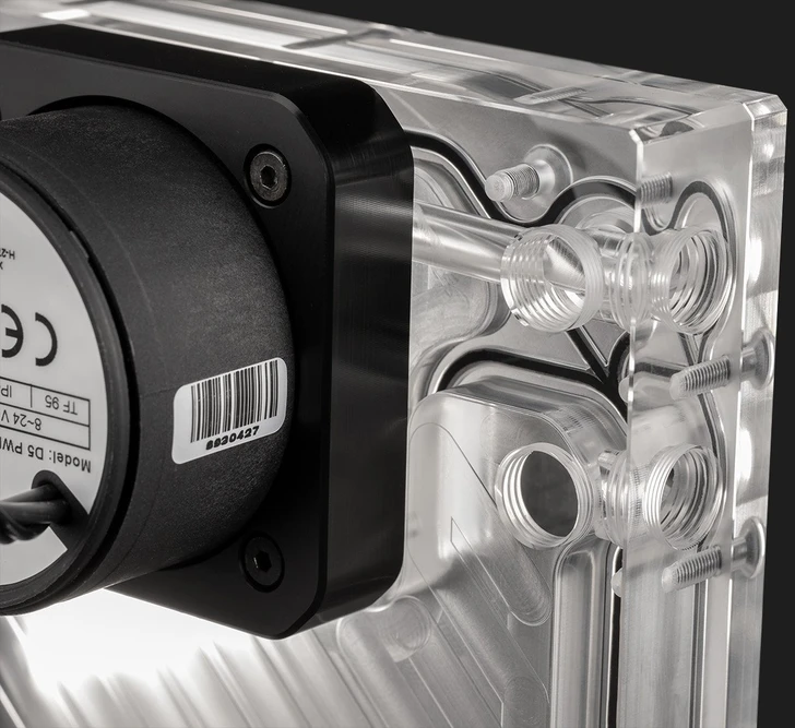Ek Water Blocks Ek Vanduo Blocks EK Vanduo blokai EK-Quantum Kinetic3 FLT D5 PWM rezervuaro-siurblio derinys Ø 240 mm, D-RGB, akrilas