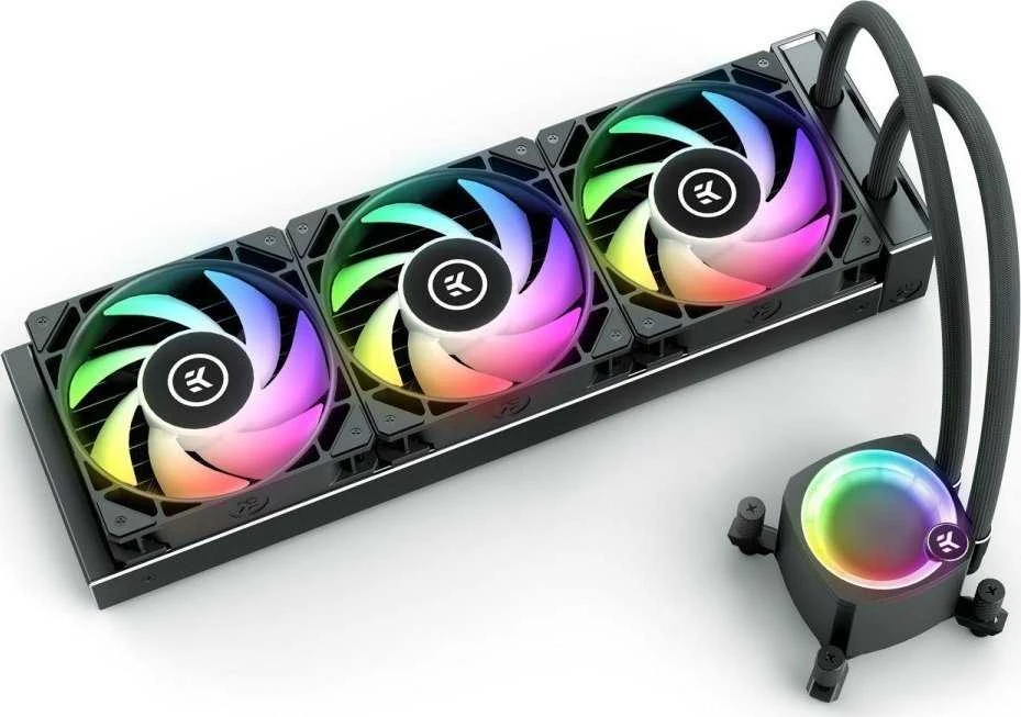 Ek Water Blocks EK Vanduo Blocks EK-Nucleus AIO CR360 Lux D-RGB AIO aušintuvas – 360 mm, juodas