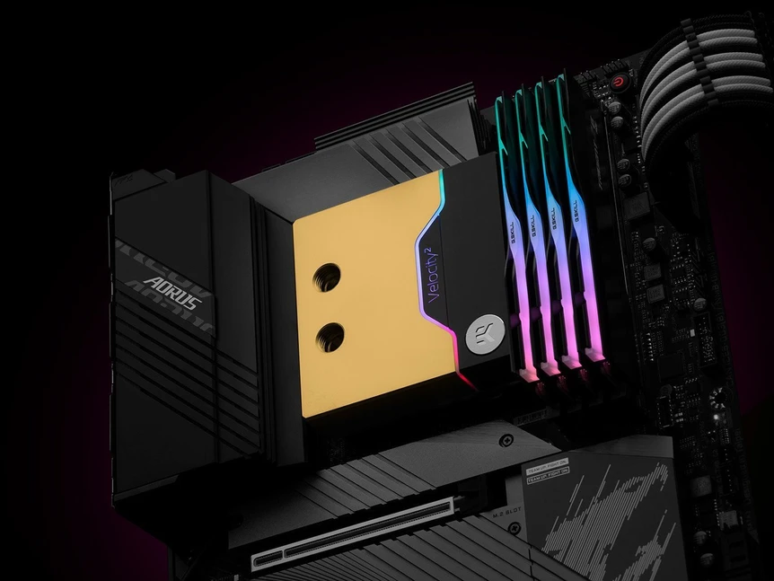 Ek Water Blocks EK Vanduo Blocks EK-Quantum Velocity² D-RGB - 1700 nikiel + złoto