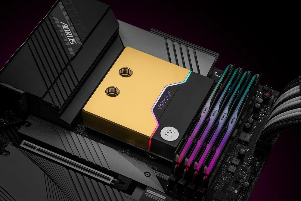 Ek Water Blocks EK Vanduo Blocks EK-Quantum Velocity² D-RGB - 1700 nikiel + złoto