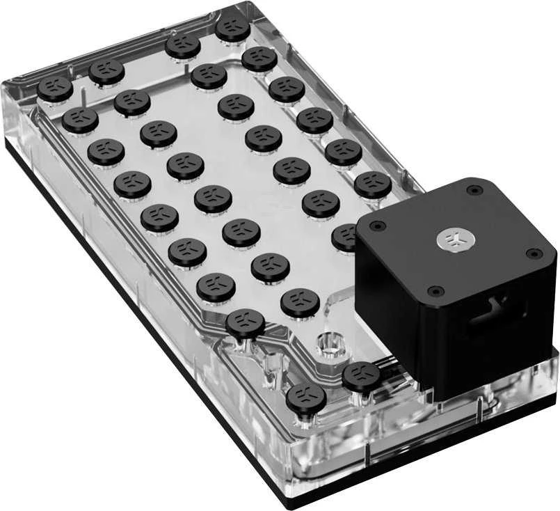 Ek Water Blocks EK vandens blokai EK Vanduo blokai EK-QuantumX kilpos Distroplate D5 PWM – juodas