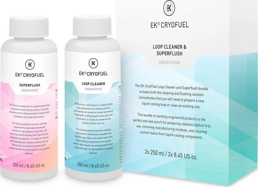 Ek Water Blocks Ek Vanduo Blocks EK Vanduo Blocks EK-CryoFuel Loop Cleaner + Superflush koncentratas – 250 ml