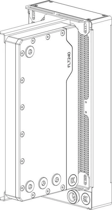 Ek Water Blocks Ek Vanduo Blocks EK Vanduo Blocks EK-Loop kampinis laikiklis Ø 120 mm