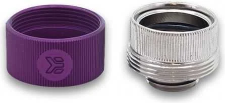 Ekwater EK vandens blokai EK-HDC jungtis 16 mm G1/4, aliuminis, žalvaris, violetinė, 23,8 mm, 23,8 mm, 14,5 mm