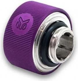 Ekwater EK vandens blokai EK-HDC jungtis 16 mm G1/4, aliuminis, žalvaris, violetinė, 23,8 mm, 23,8 mm, 14,5 mm