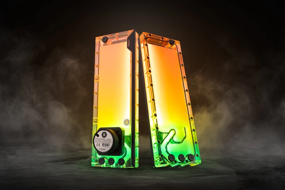 Ek Water Blocks EK vandens blokai EK Vanduo blokai EK-Quantum Kinetic3 FLT D5 PWM rezervuaro-siurblio derinys Ø 360 mm, D-RGB, akrilas