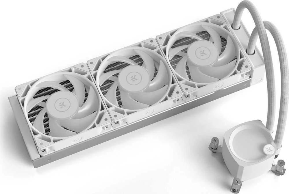 Ek Water Blocks „Ek Vanduo Blocks“ EK Vanduo Blocks EK-Nucleus AIO CR360 Lux D-RGB universalus skysčio aušintuvas – 360 mm, baltos spalvos