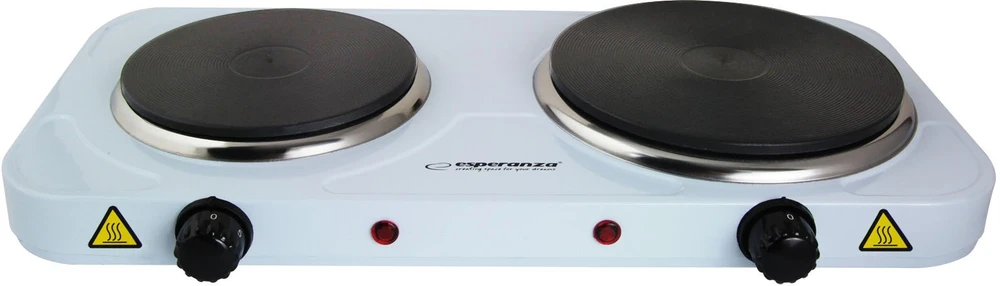 Esperanza EKH014W Electric cooker 2 zones Baltas