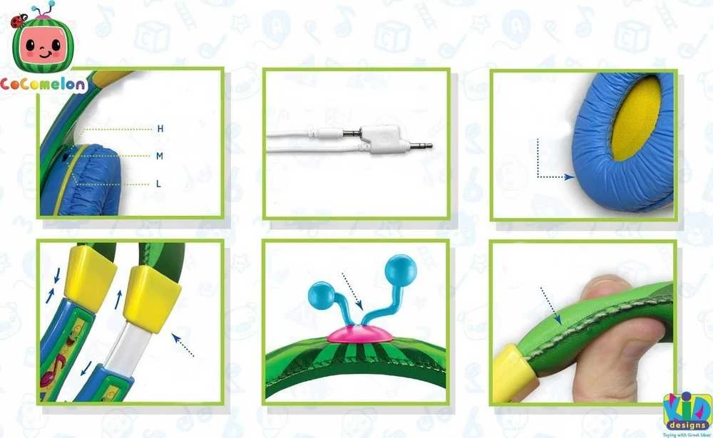 „Ekids“ ausinės, uždedamos ausinės vaikams / vaikams – Cocomelon – Co-140.uexv1