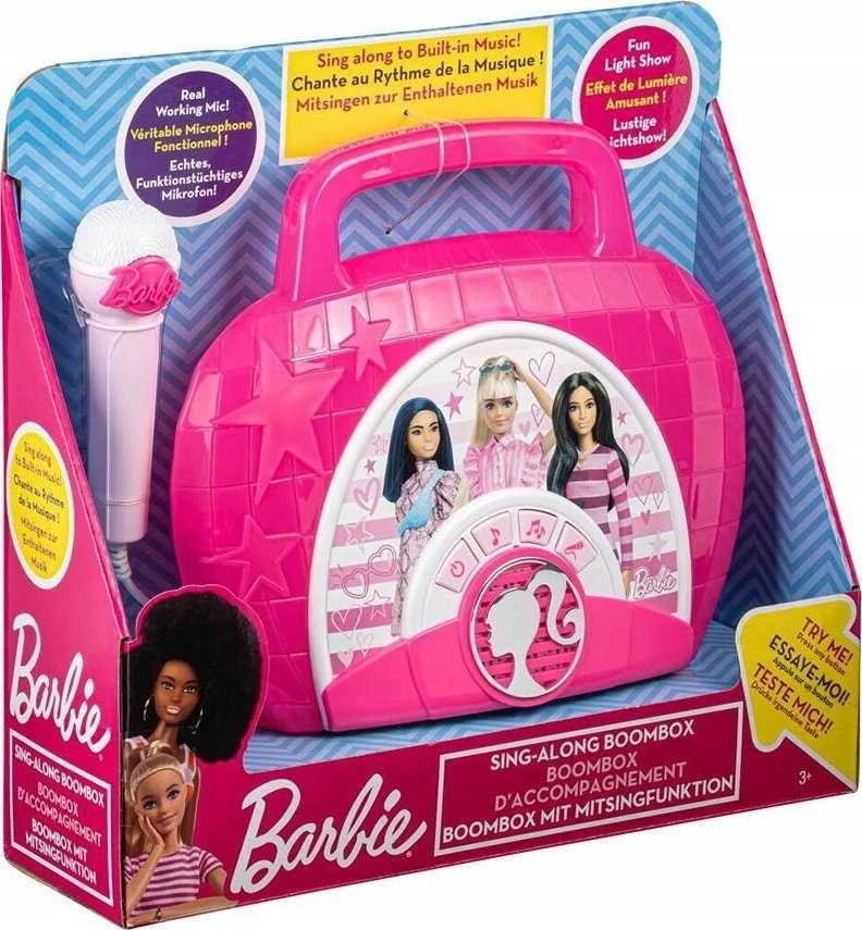 Ekids Boombox garsiakalbis mikrofonas karaoke 2in1 vaikams kūdikių tema Barbie Doll / Be-115.11mv22