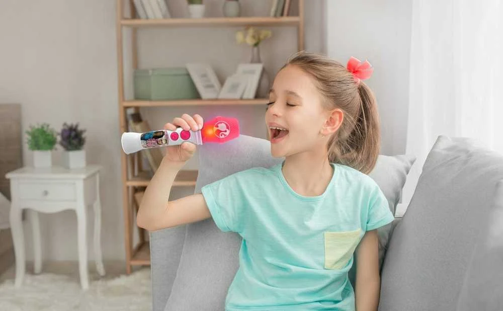 Ekids karaoke mikrofonas vaikams originalus / Barbie / Be-070.11mv22