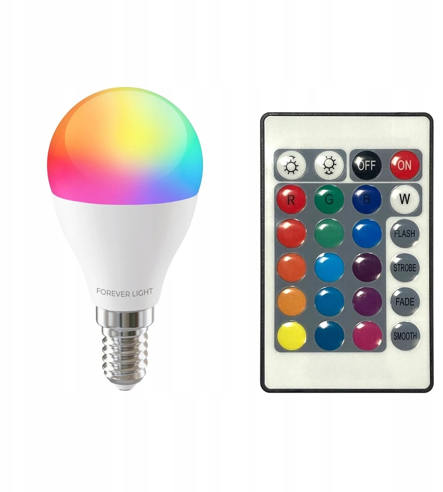 Eko Light „Telforceone Forever Light“ LED lemputė RGB E14 G45 5W 500lm 4000K F klasė
