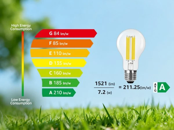 LEPRO 100094-WW-EU E27 Filament LED Bulb, 7.2W (100W), 1521 lm, 2700K, Class A