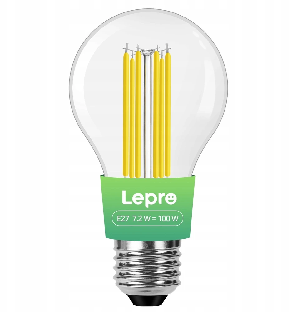 LEPRO 100094-WW-EU E27 Filament LED Bulb, 7.2W (100W), 1521 lm, 2700K, Class A