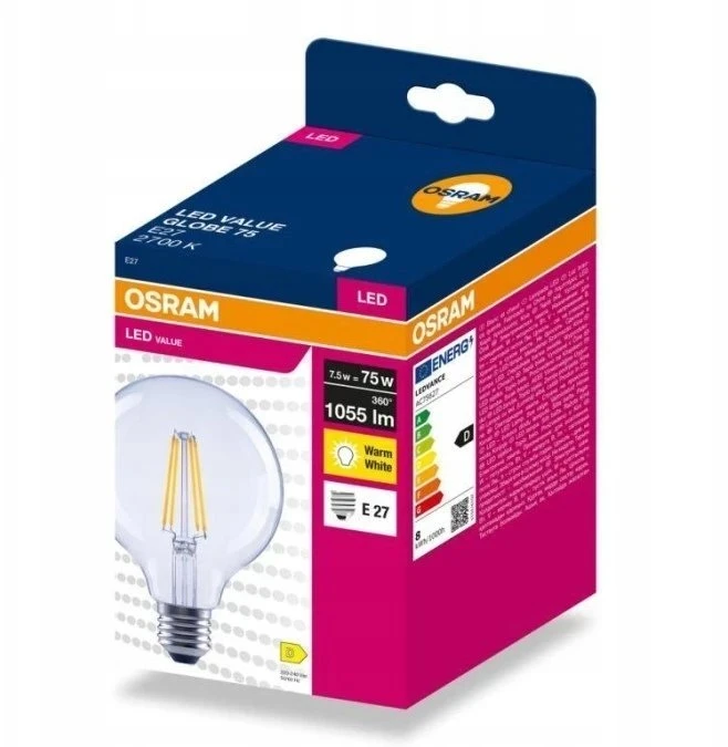 Eko-Light LED lemputė VALUE CLASSIC E27 P 75 7,5W 1055lm 2700K filamentinė
