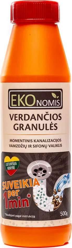 Sifonų ir kanaliza valik Ekonomis VERDANČIOS GRANULĖS ®,500g