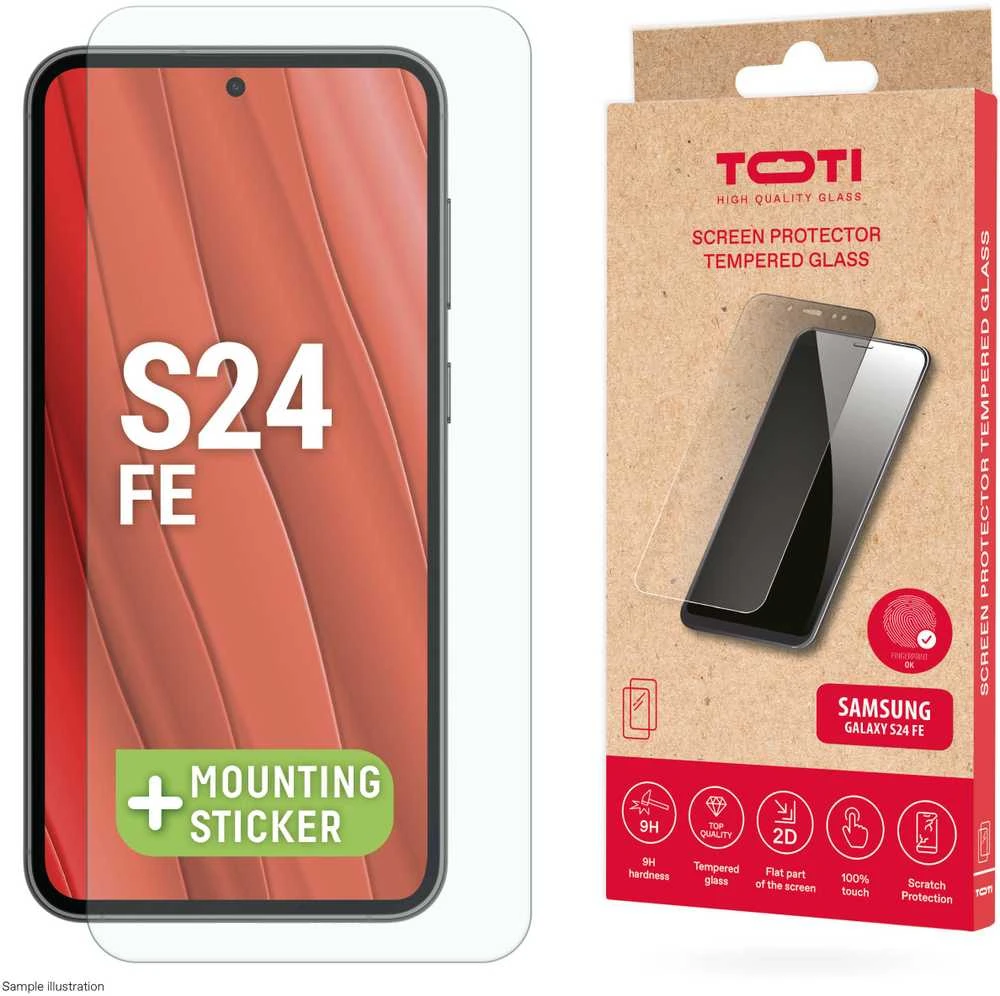 Toti grūdinto stiklo 2D ekrano apsauga, skirta „Samsung Galaxy A37/A57/A36/A56/S24 FE/S25 FE“