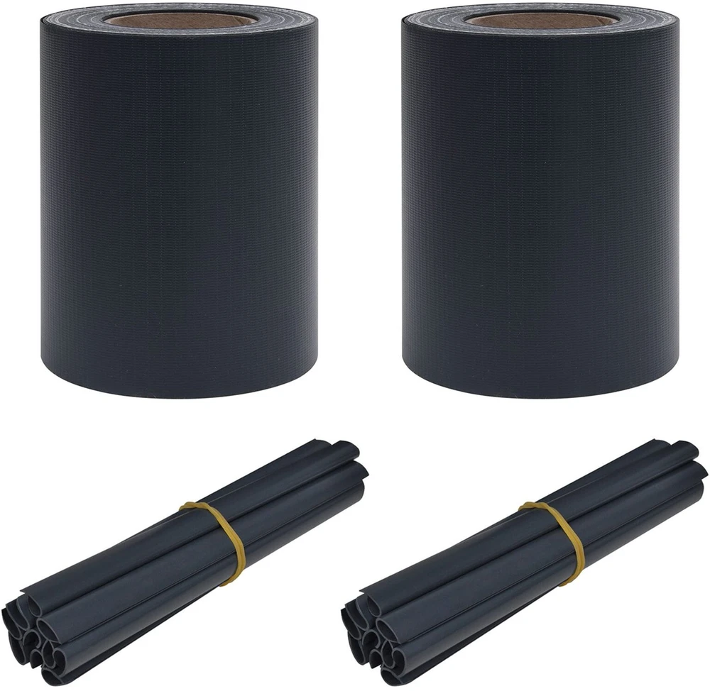 Sodo privatumo ekranai 70 x 0,19 m PVC Tamsiai pilka