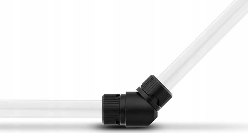 Ek Water Blocks EK Vanduo Blocks EK Vanduo Blocks EK-Quantum sukimo momento adapteris 45 laipsnių G1/4 colio moteriškas į G1/4 colio moterišką – juodas