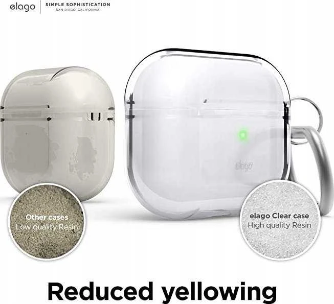 Elago AirPods 3 TPU Hang dėklas - etui su karabińczykiem do AirPods 3 przeźroczyste