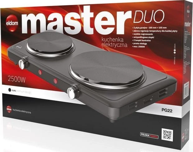 ELDOM PG22 ELECTRIC DOUBLE-PLATE COOKER 2500W