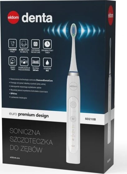 Dantų šepetėlis Šepetėlis Eldom Sonic SD210B Balta