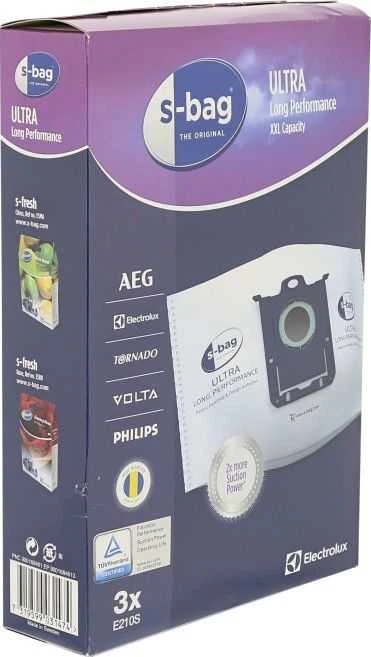 Electrolux Ultra Long Performance dulkių siurblių maišeliai E210S s-bag Maišelių skaičius 3, Baltas