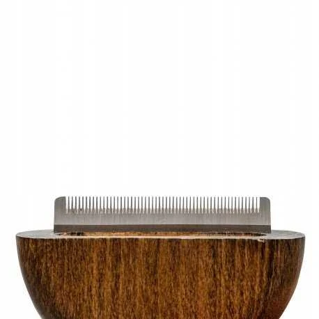 Eleganza Elegancija Išskirtinė šukos 2 viename, apvalios su priešblusiniu šepečiu, buko mediena, plienas, PP plastikas, skersmuo 9,2 cm