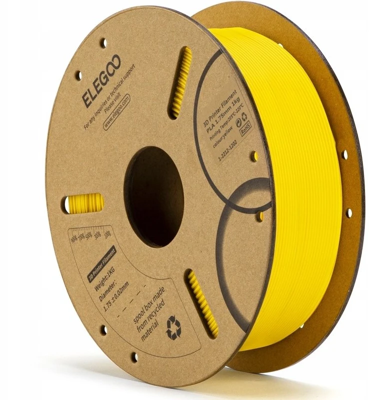Elegoo PLA plastika 1.75mm 1kg - Geltona