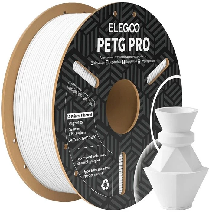 ELEGOO PETG Pro filamentas (baltas)