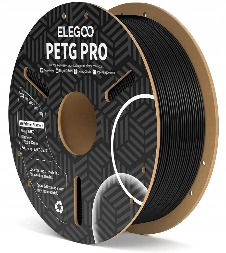 ELEGOO PETG Pro filamentas (juodas)