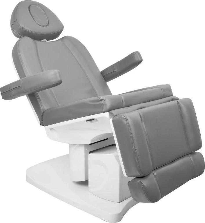 Activeshop Kosmetologinis krėslas AZZURRO 708A ELECTRIC 4 MOTOR Pilkas HEATED