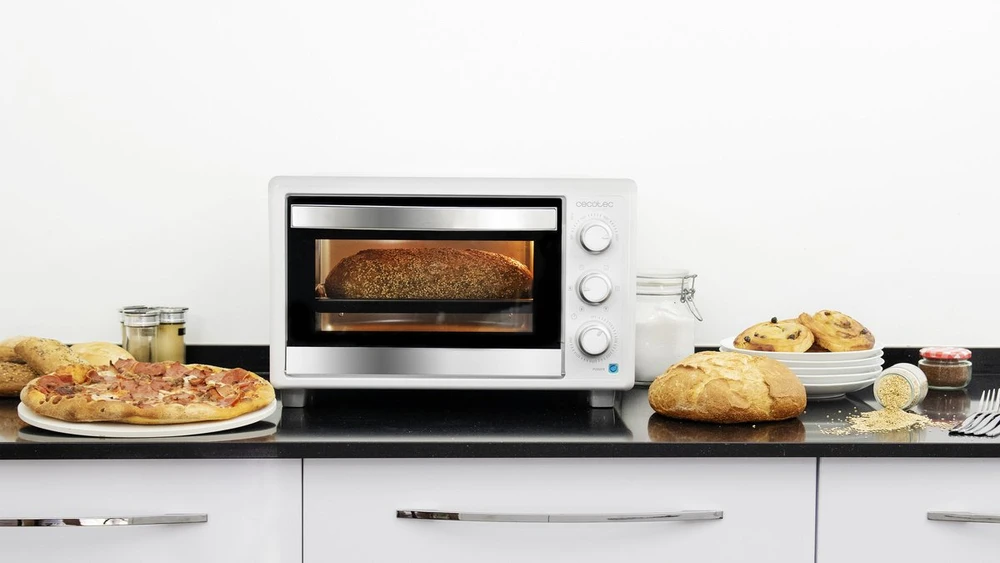 Elektrinė krosnelė Mini piekarnik Cecotec Bake&Toast 2600 Baltas 4Pizza Mini orkaitė