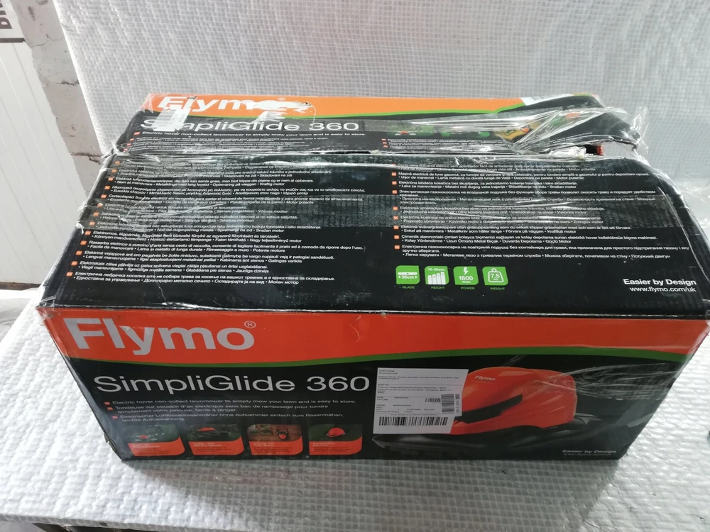 Elektrinė vejapjovė Flymo SimpliGlide 360 1800 W Maksimalus pjovimo plotis 36 cm (00097-04.829.62)