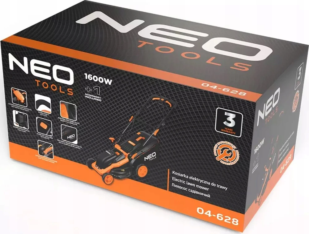 Neo Tools Vejapjovė 1600W 380 mm, kosz 45L