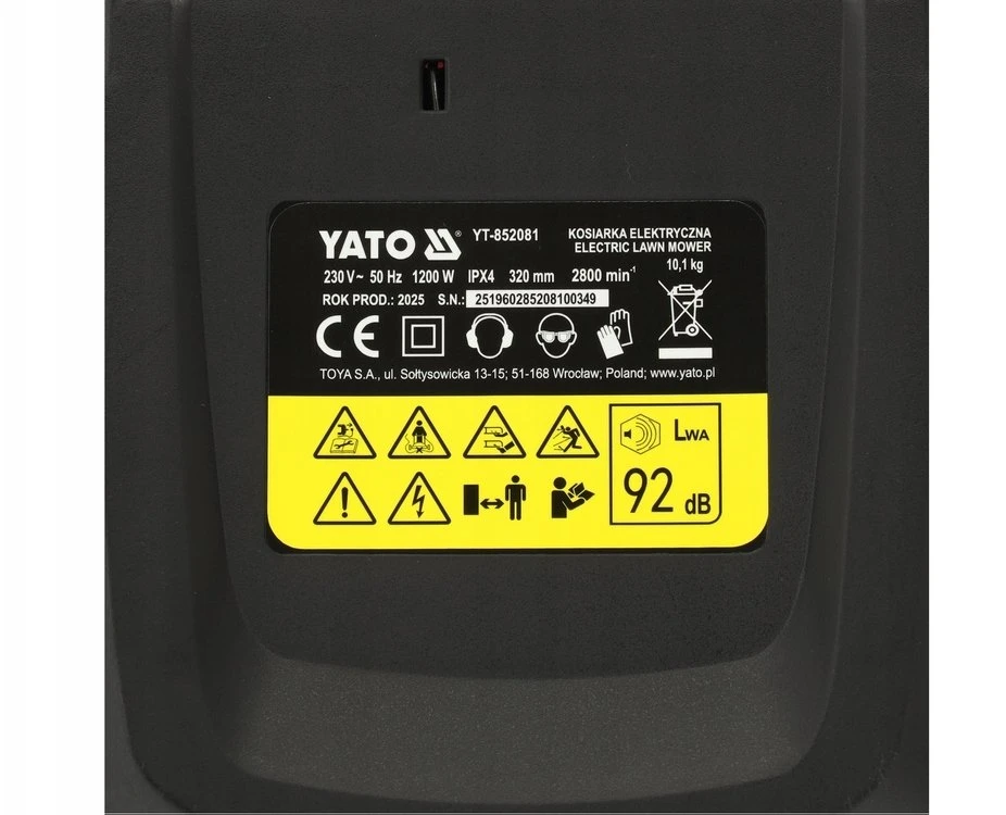 Vejapjovės Yato YT-852081; 1200 W; elektrinė