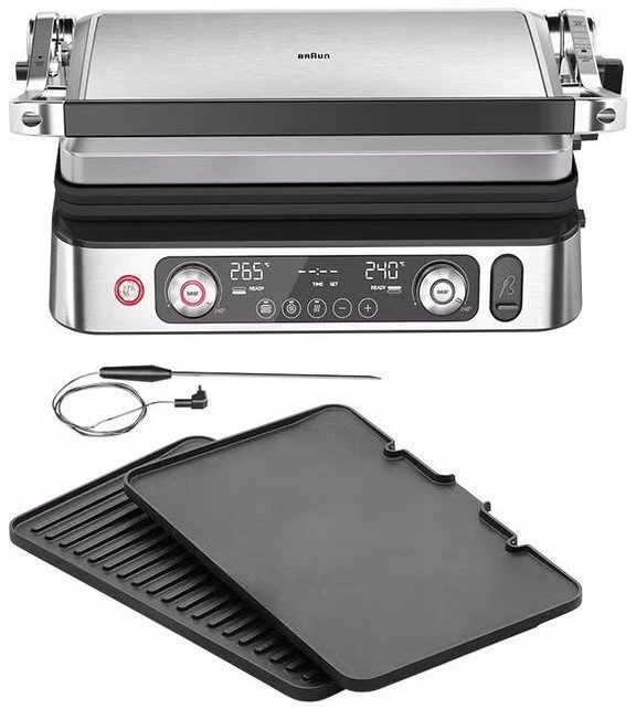 Braun MultiGrill 9 Pro CG9160 elektrinis kontaktinis grilis, 2200 W, su termosonda
