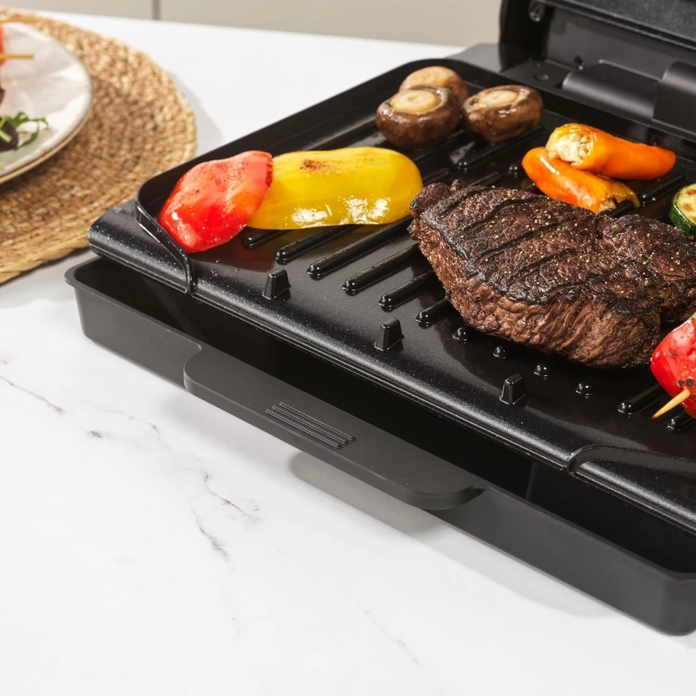Elektrinis grilius Salter Daily be PFAS EK6235VDE 4 porcijų steikai panini 30x21cm 1500W