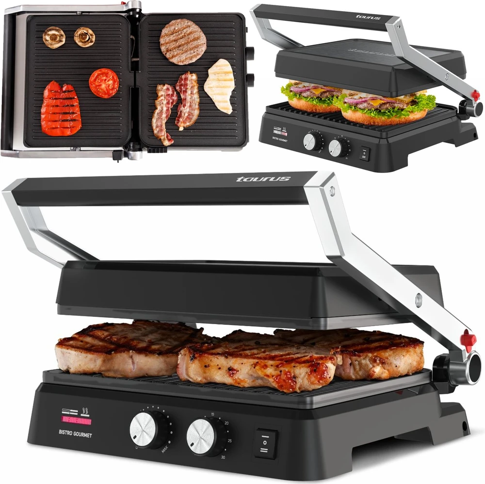 Taurus Bistro Gourmet 2600 W 2-in-1 kontaktinė grilio keptuvė